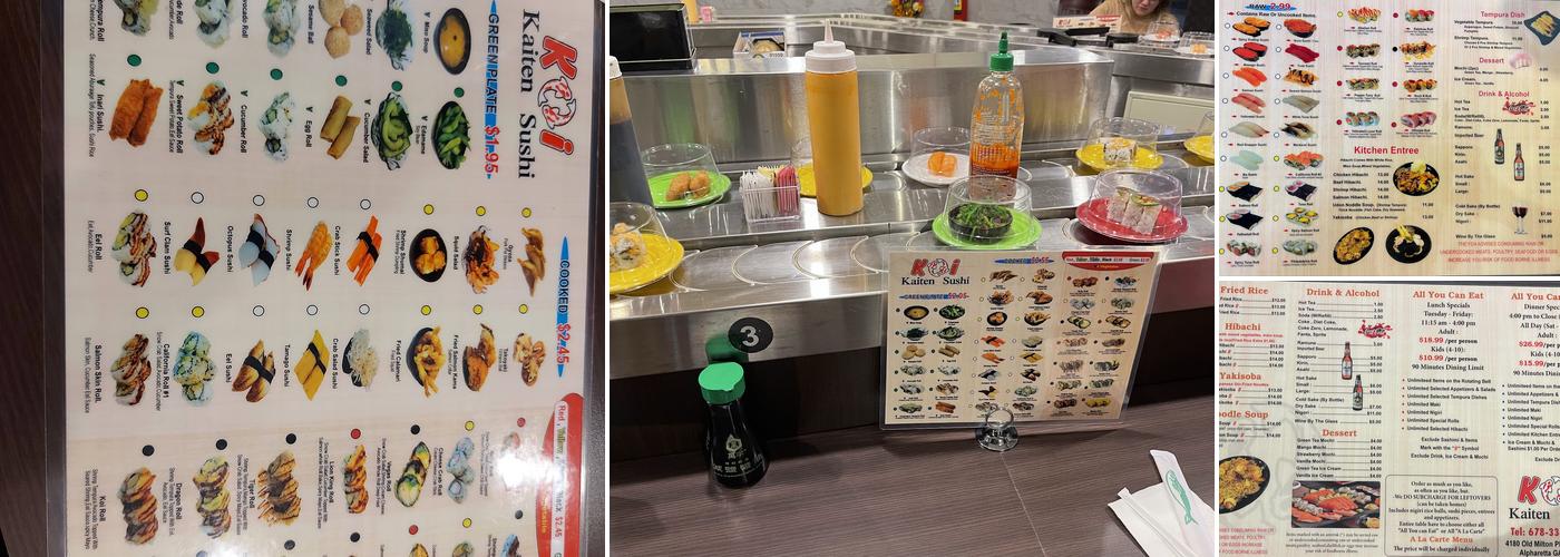 Koi Kaiten Sushi Menu