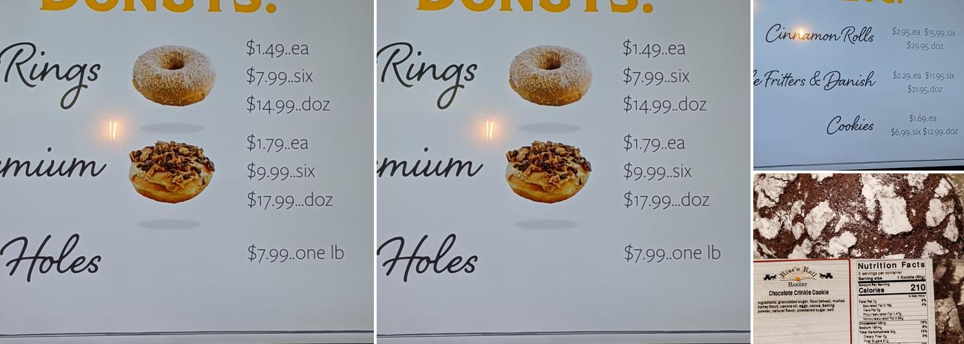 Rise’n Roll Bakery — Fishers Menu