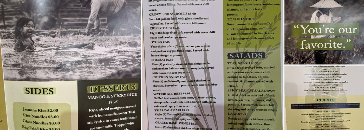 Thai Rice by Ritzutto Menu