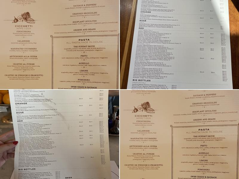 Pepp & Dolores Menu