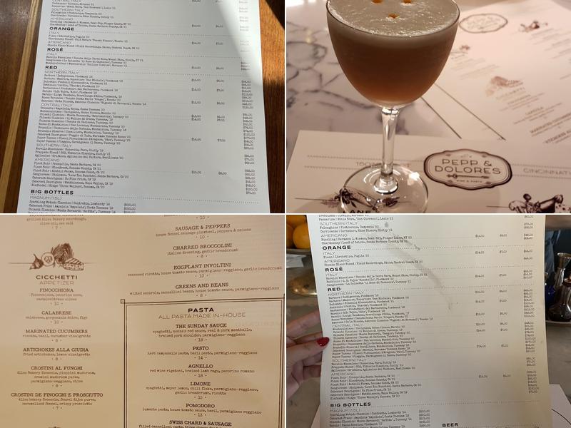 Pepp & Dolores Menu