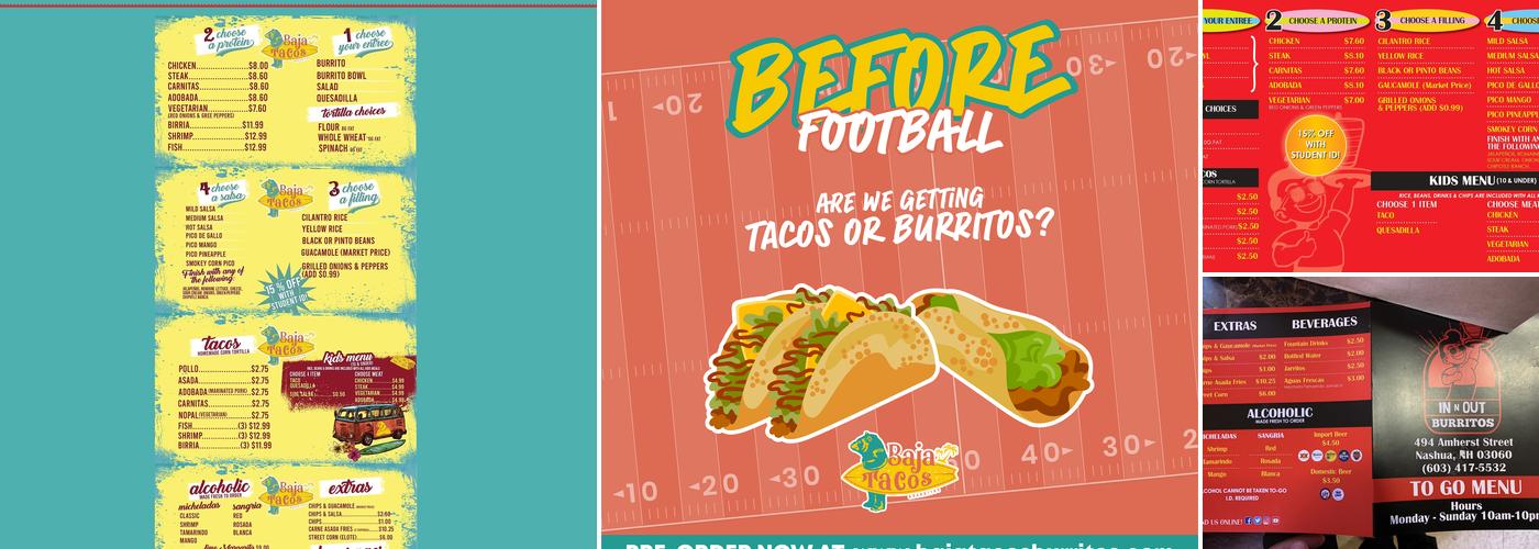 Baja Tacos & Burritos Menu