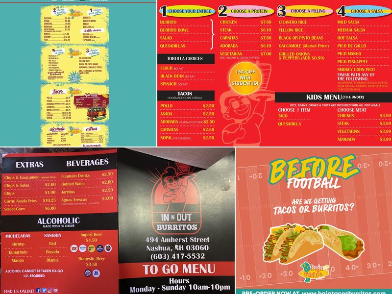 Baja Tacos & Burritos Menu