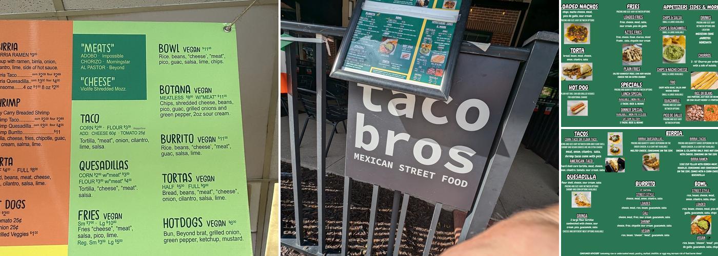 taco bros Menu