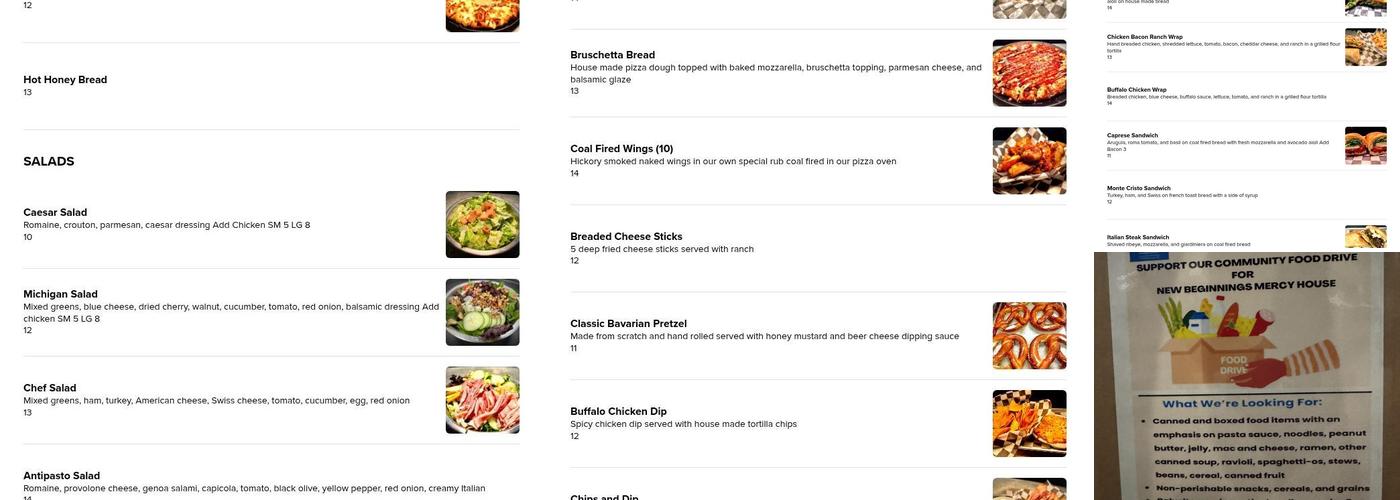 Brass Monkey Menu