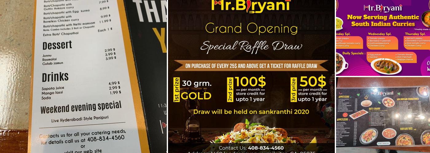 Mr.Biryani Menu