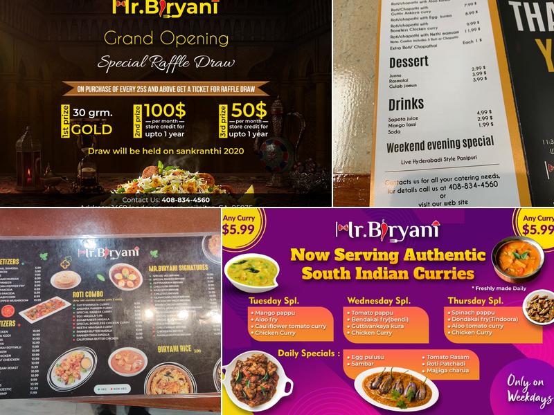 Mr.Biryani Menu