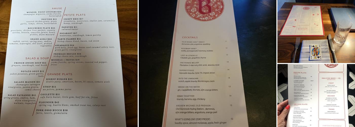 Bishop Menu