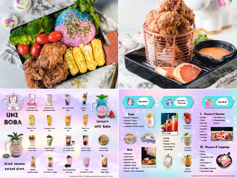 Unicorn Cafe Menu