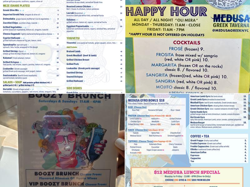 Medusa The Greek Menu