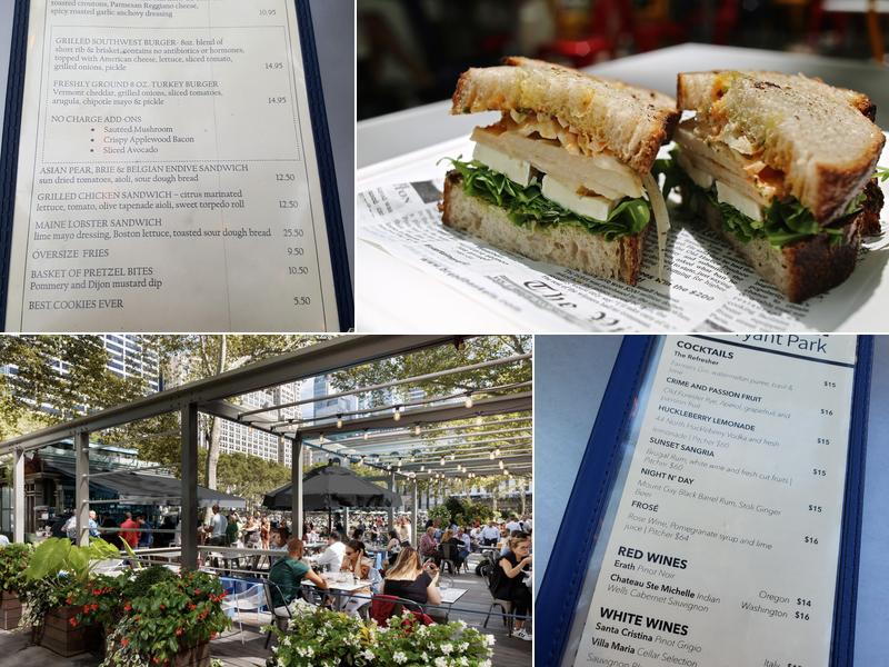 L'OR Porch at Bryant Park Menu
