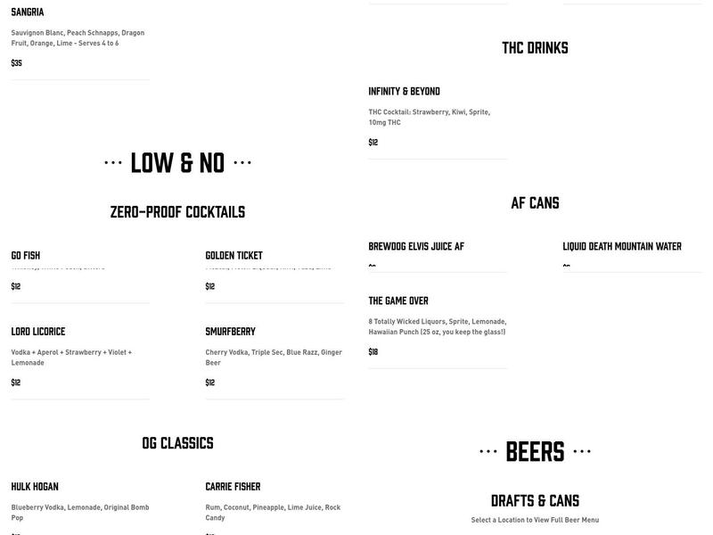 Pins Mechanical Co Menu
