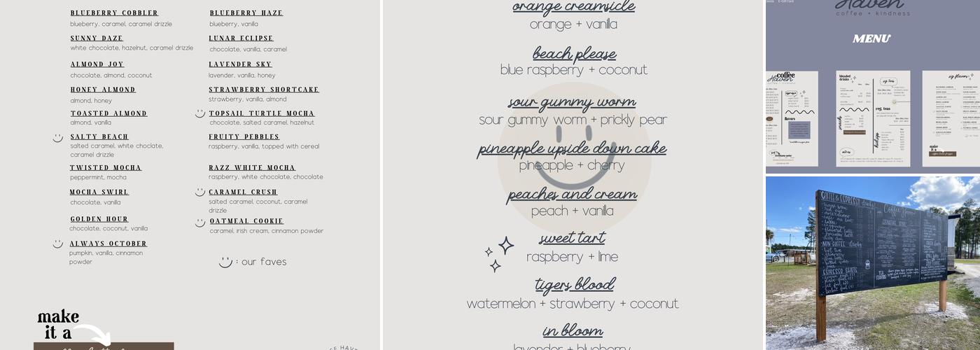 Coffee Haven Menu