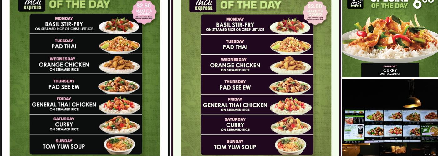 Thai Express Menu