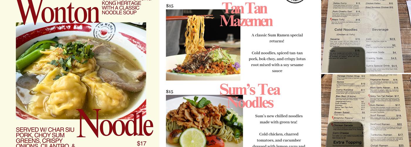 Sum Ramen Menu