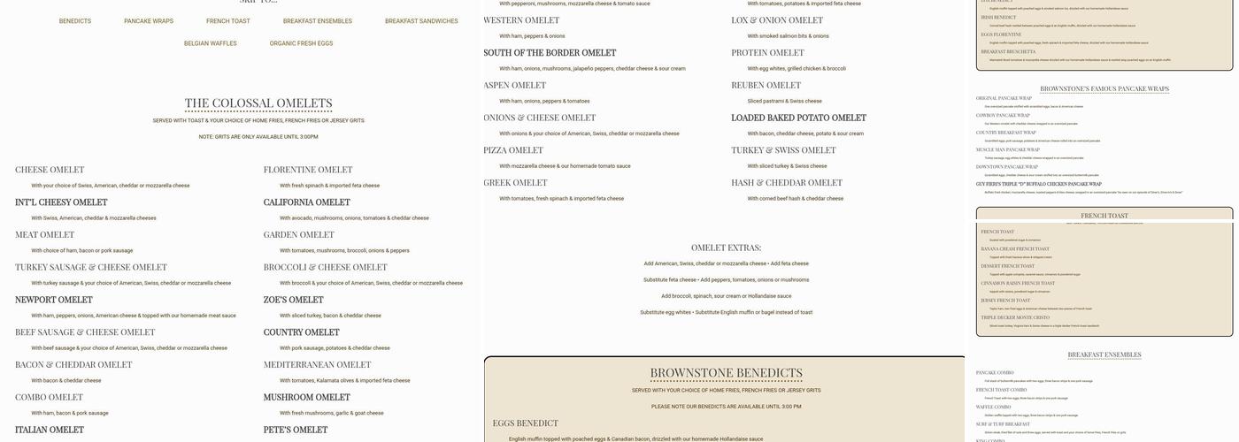 life pancake company Menu