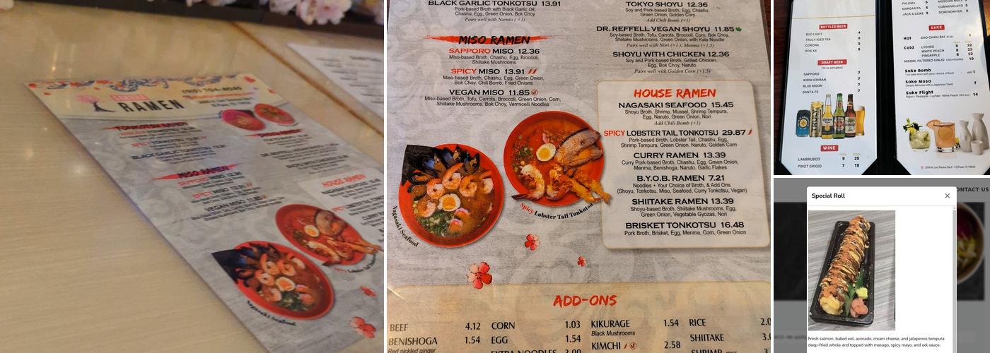 Sakura Ramen Menu