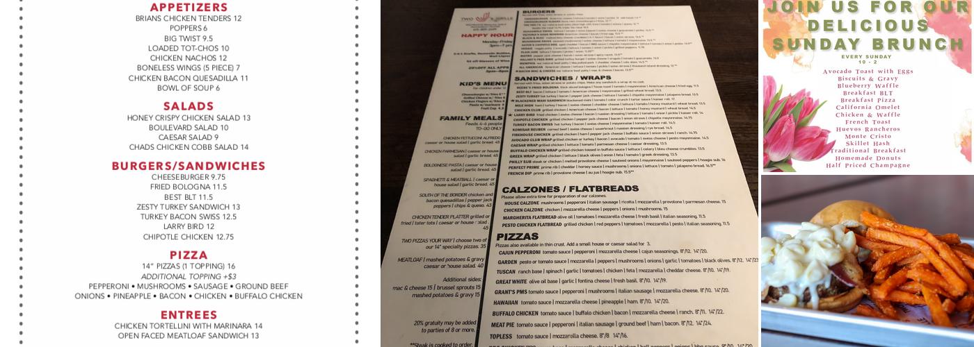 Two J's Grille Menu