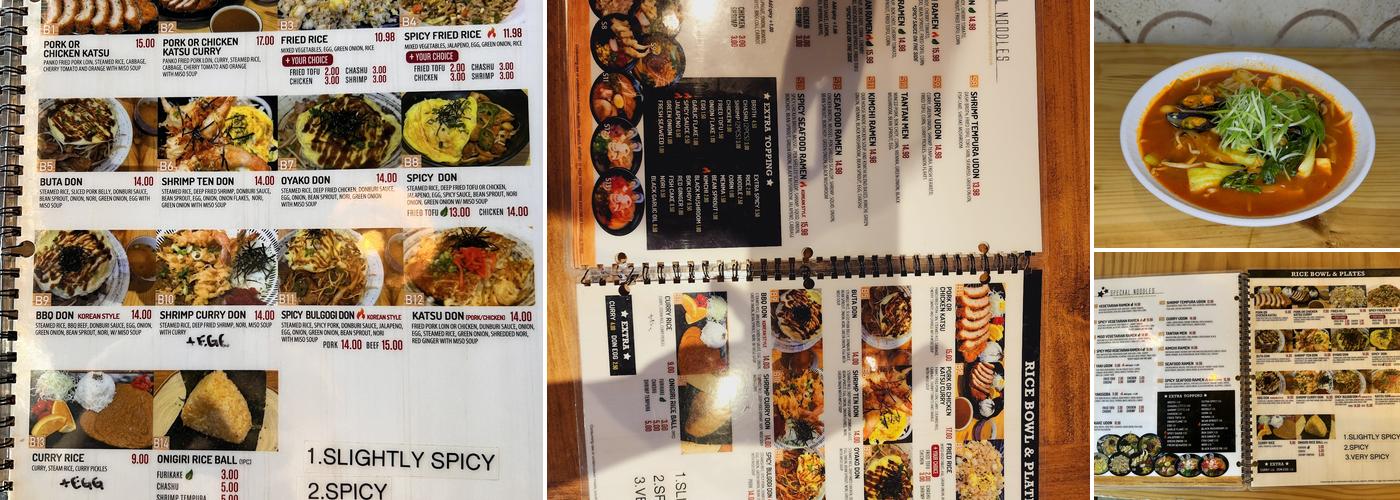 Wahta Ramen Menu
