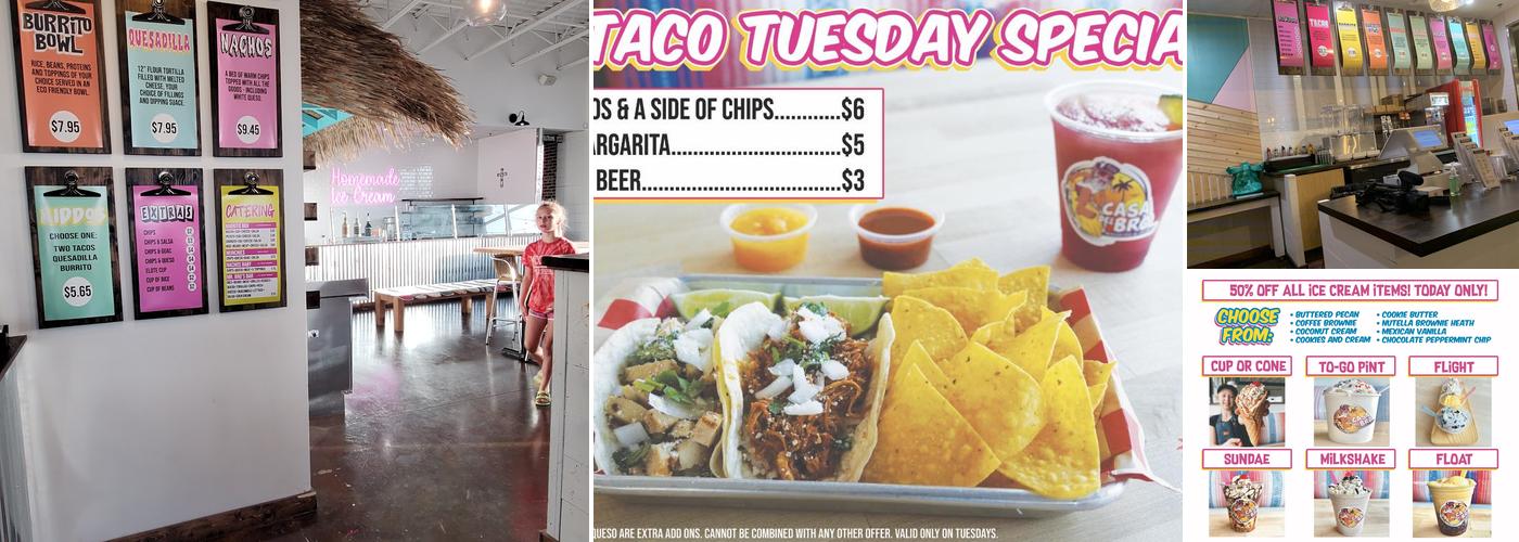 Casa Del Bro Mexican Food & Ice Cream Menu