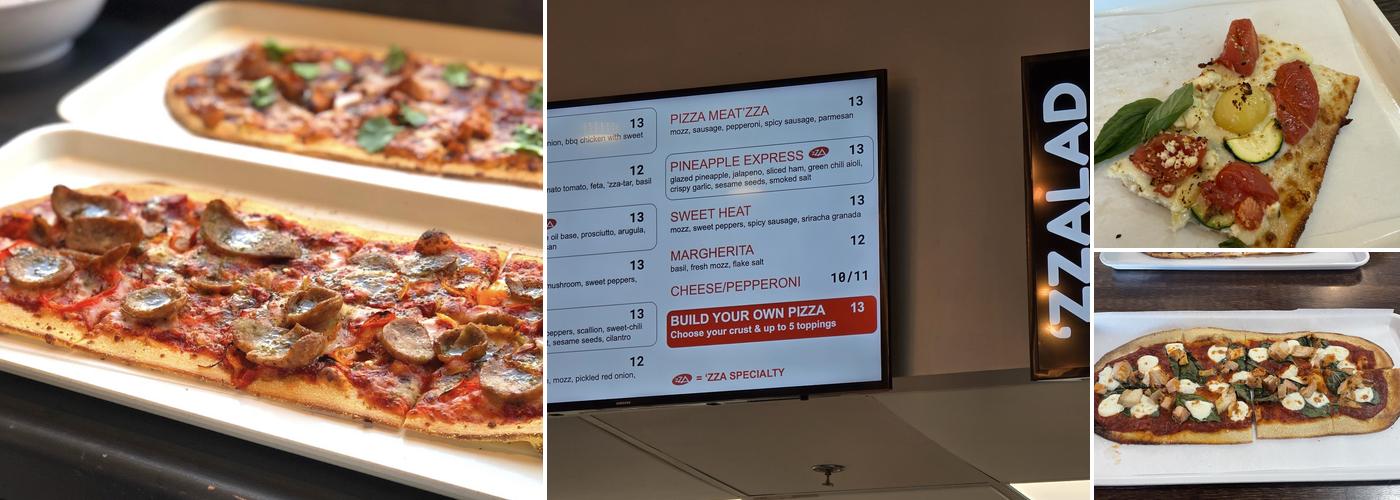 'ZZA Pizza + Salad Menu