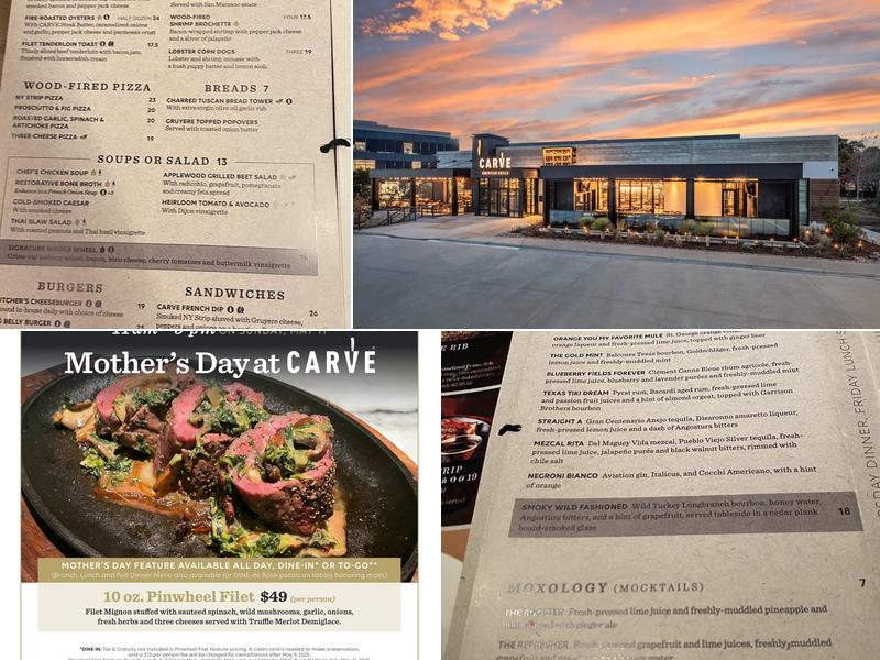 CARVE American Grille - Barton Creek Menu