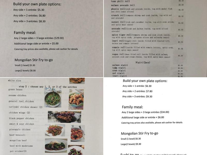 Feast Buffet Menu