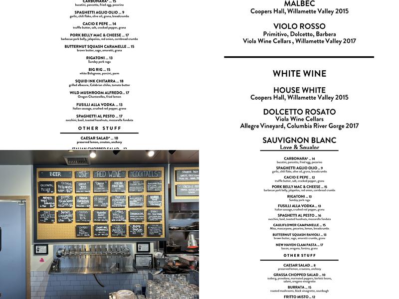 Grassa Menu