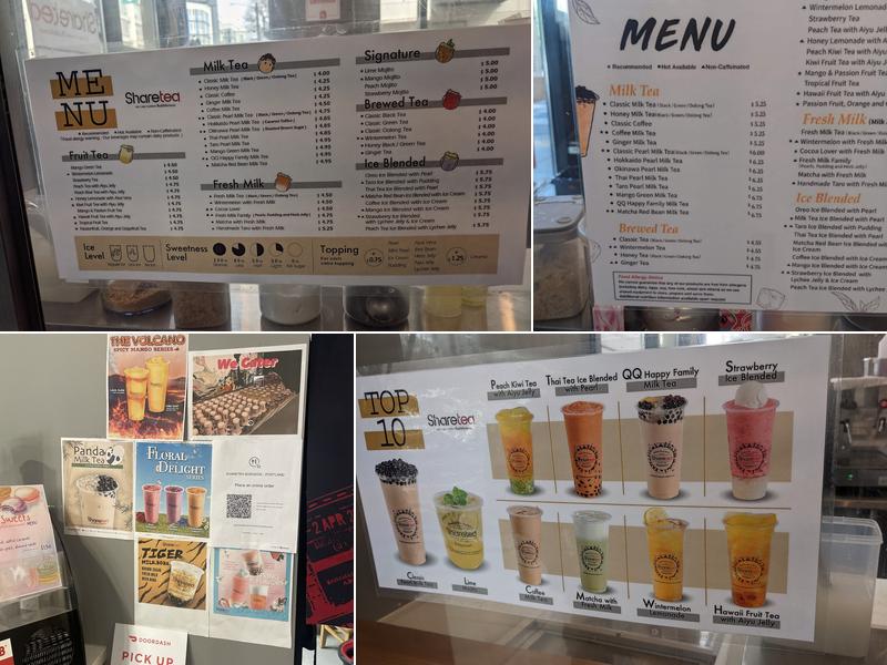 Sharetea Burnside Menu