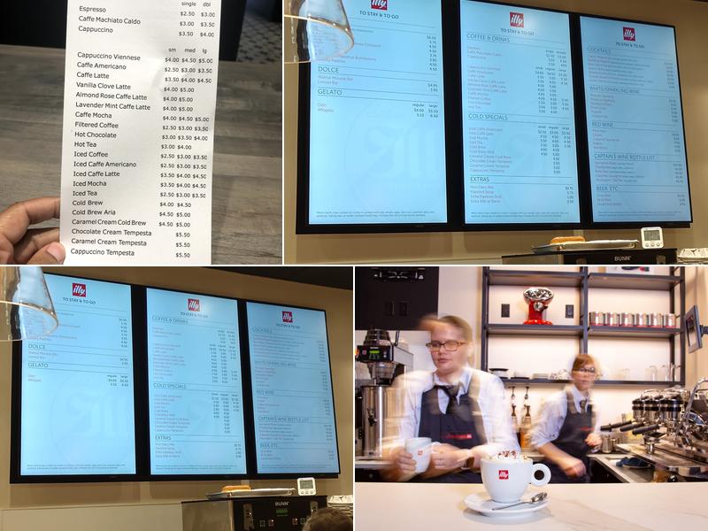 Illy Caffe Menu