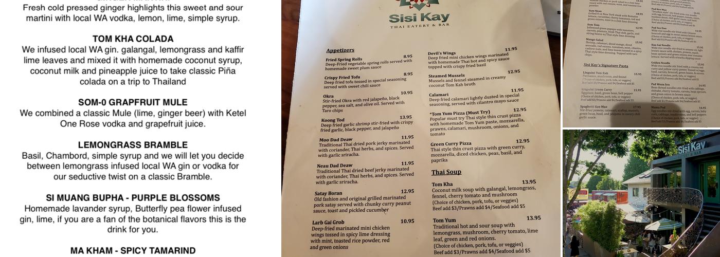Sisi Kay Thai Eatery and Bar Menu