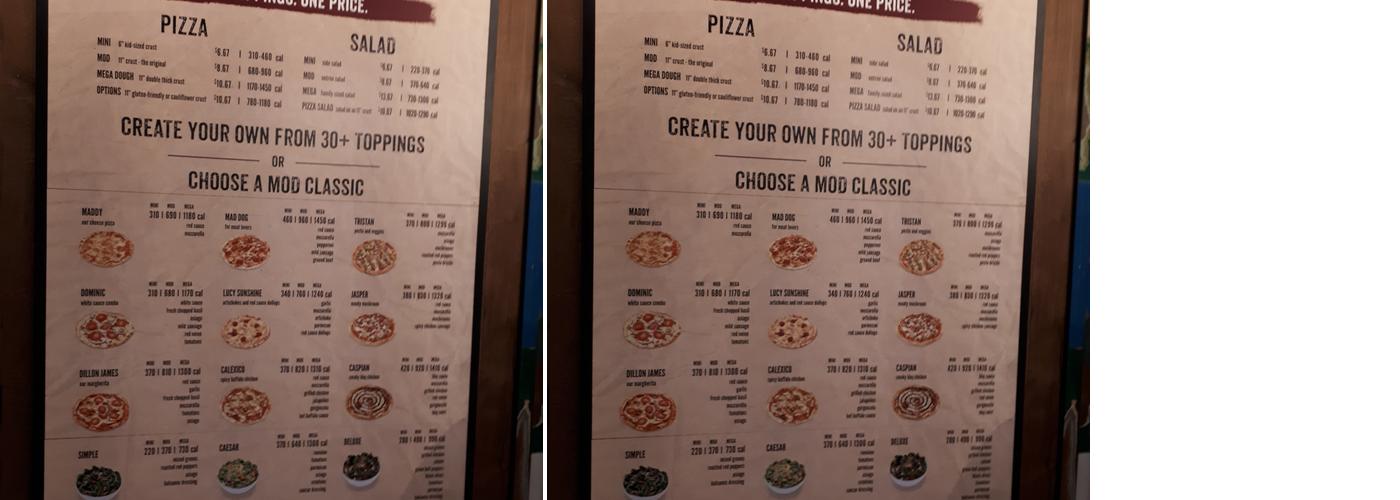 MOD Pizza Menu