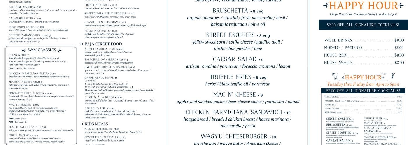 SHAKE & MUDDLE Menu