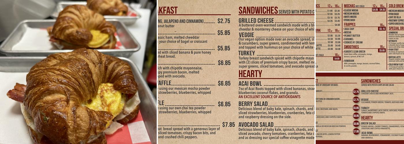 Ryan Bros Coffee City Heights Menu