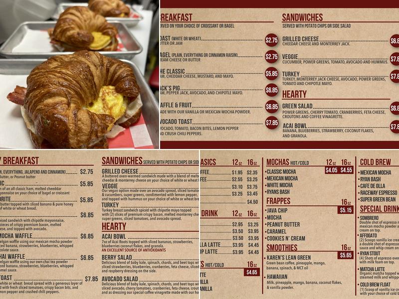 Ryan Bros Coffee City Heights Menu