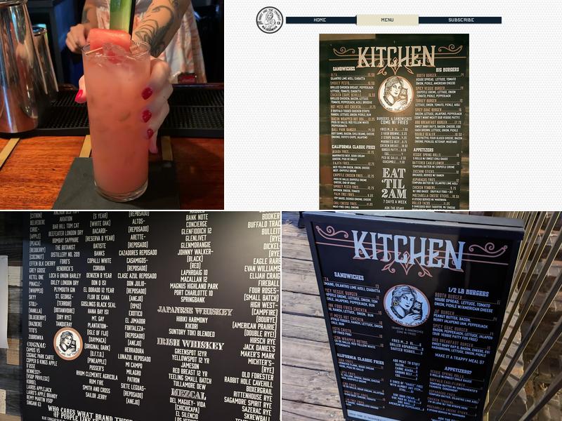 Honey and The Trapcat Menu