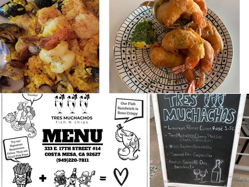 Tres Muchachos Seafood Grill Menu