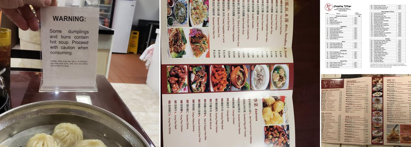 Dumpling Village Menu