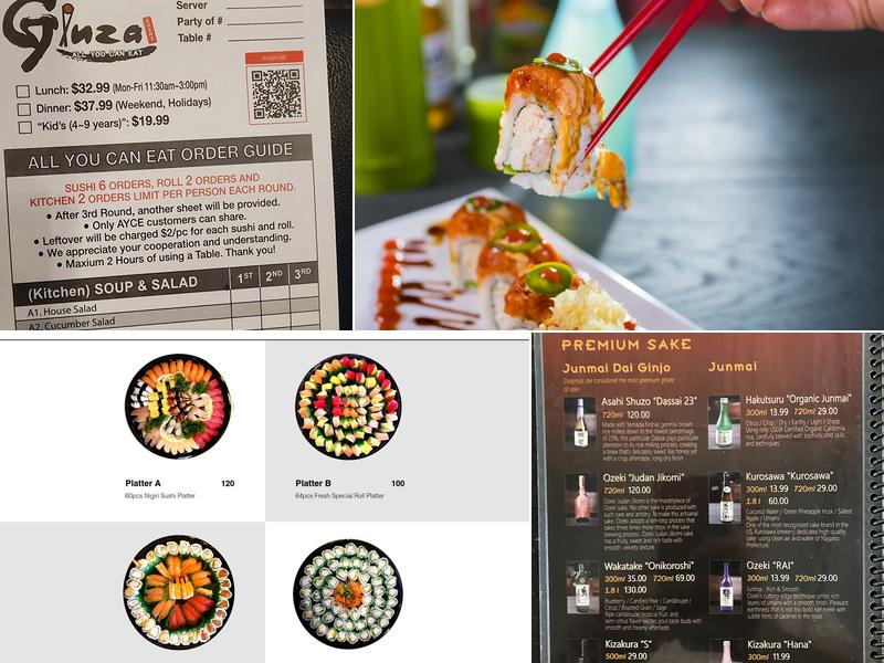 Ginza AYCE Sushi - Torrance Menu