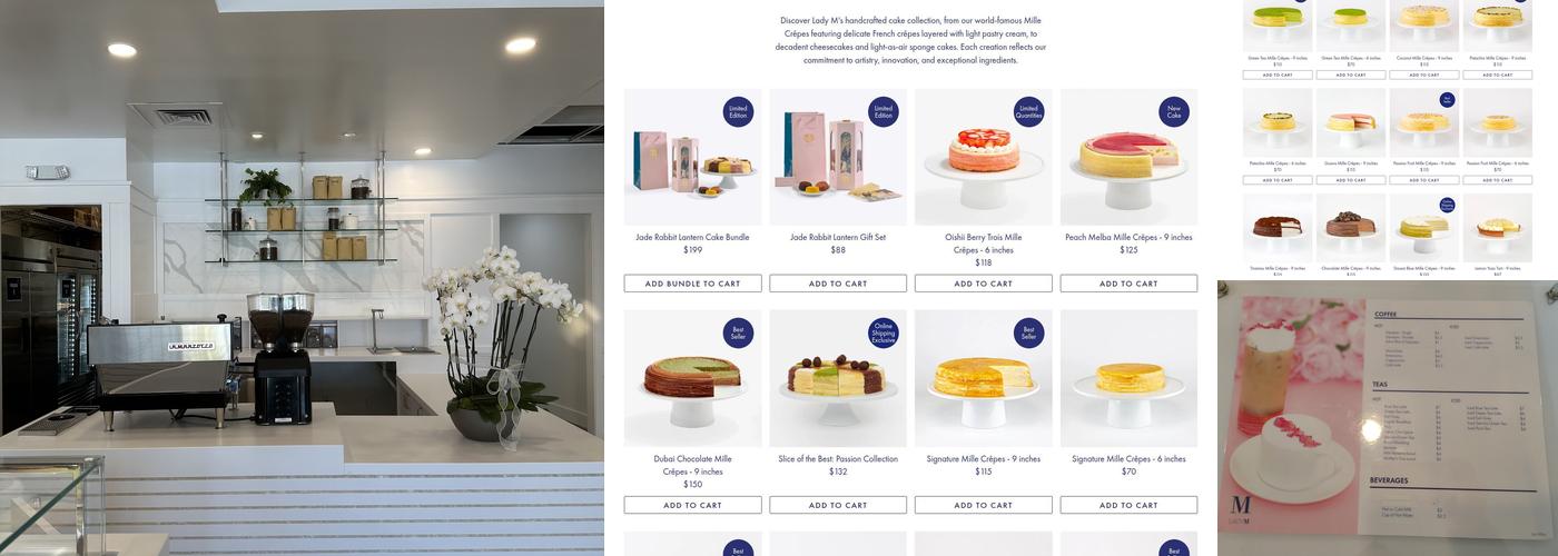 Lady M Cake Boutique - Los Altos Menu