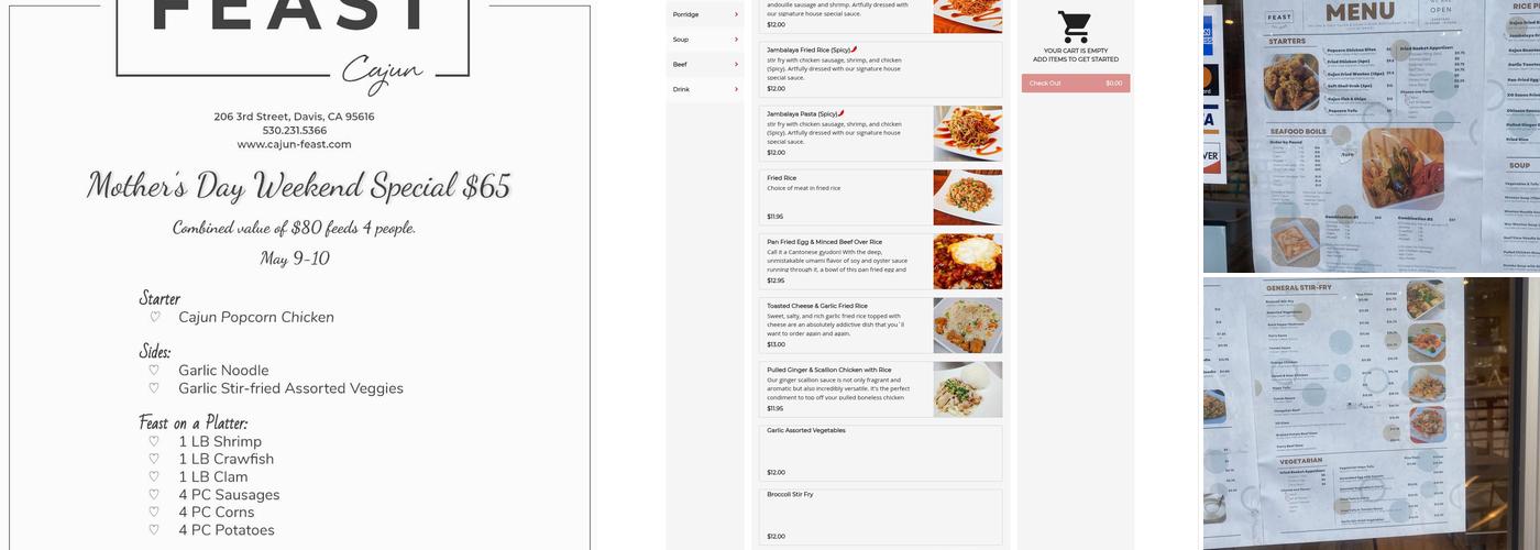 Cajun Feast Menu