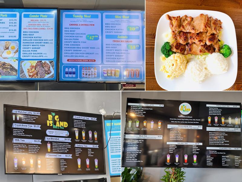 Big Island BBQ and Tea Menu