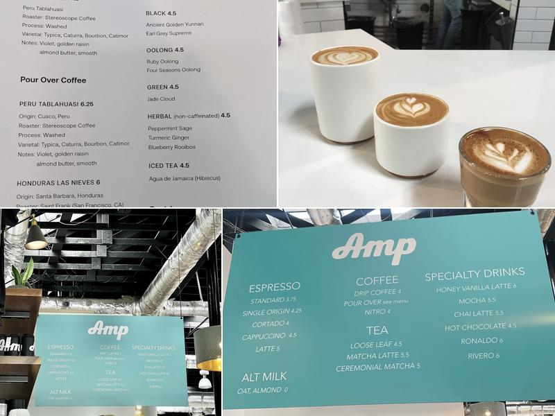Amp Coffee LA Menu