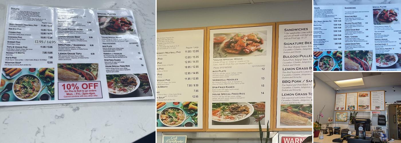 Pho 99 Plus Menu