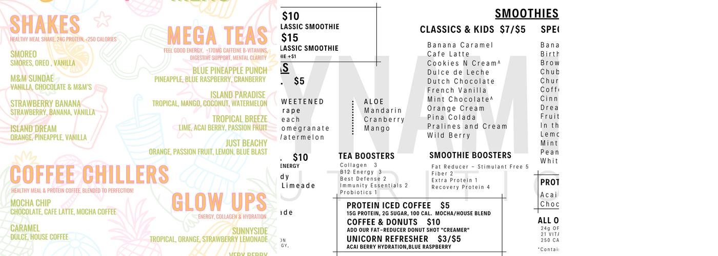 Dynamic Nutrition Menu