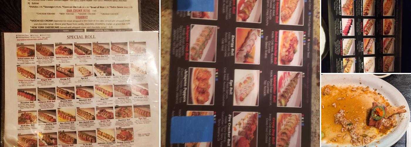 San Chome´ Sushi & Asian Cusine Menu