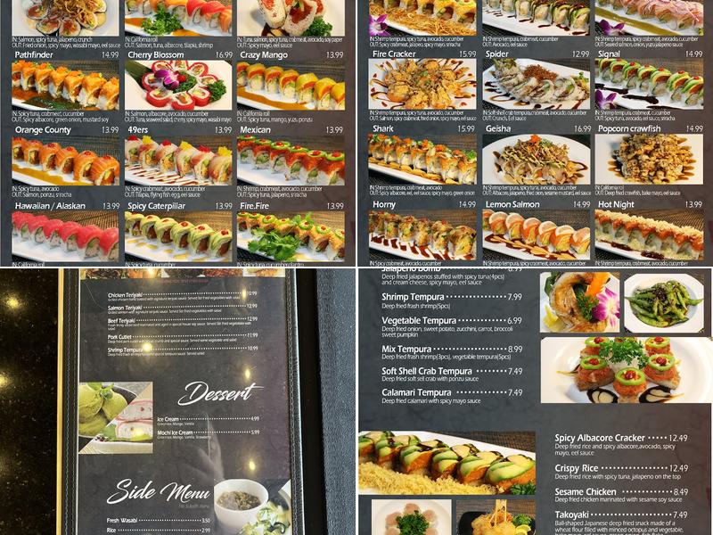 Oki Doki roll and sushi Menu