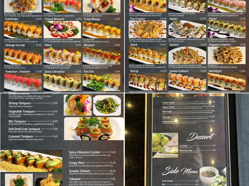 Oki Doki roll and sushi Menu