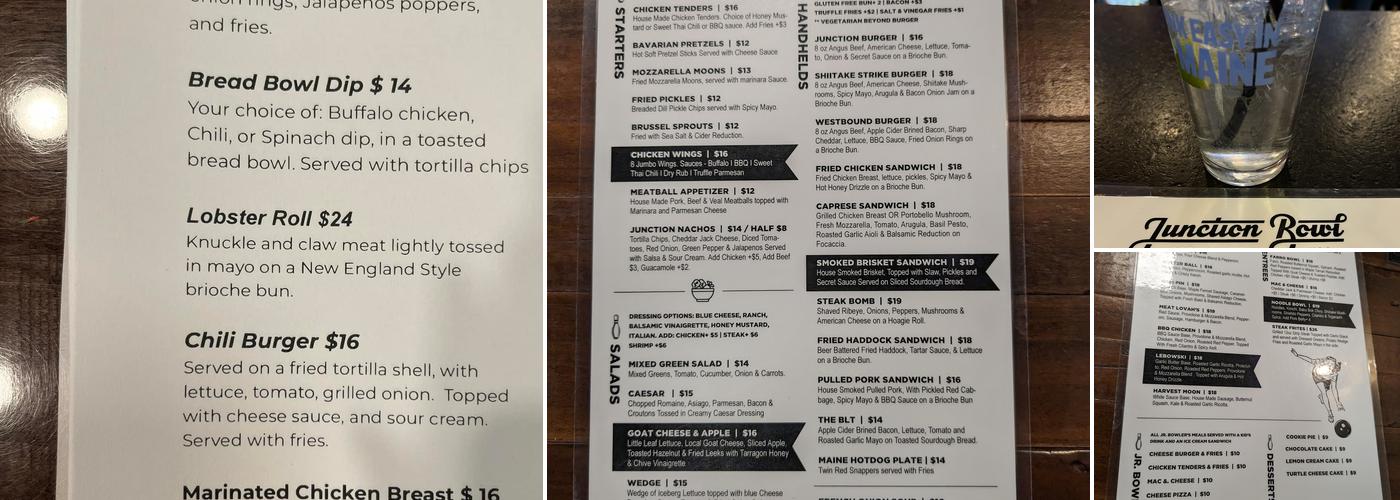 Junction Bowl Menu