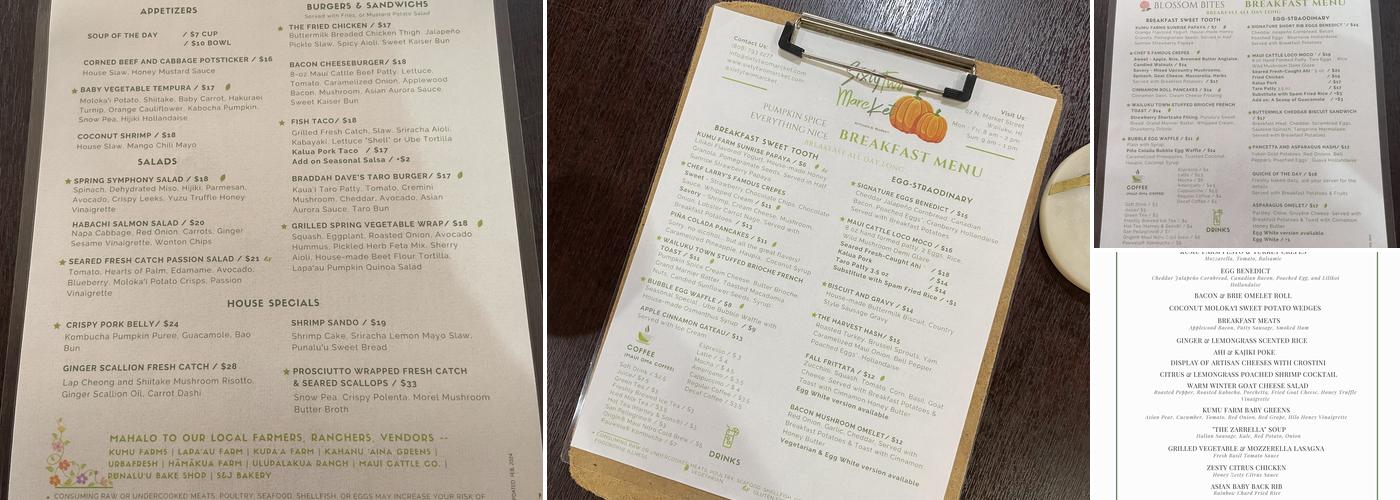 SixtyTwo MarcKet Menu